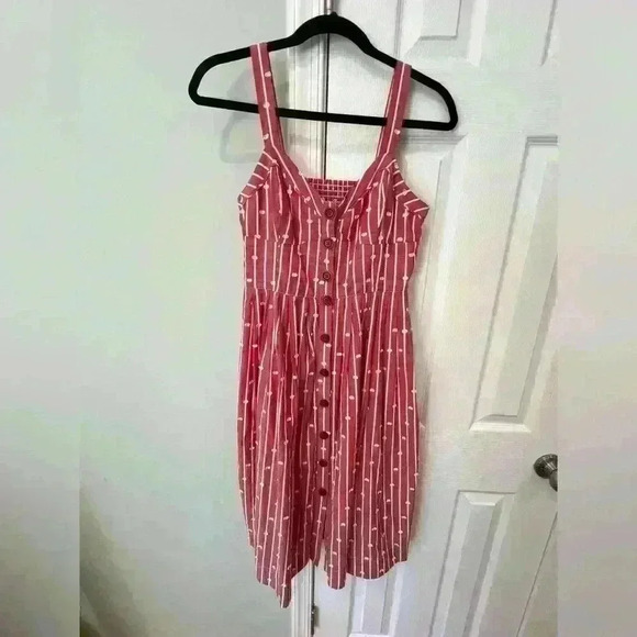 Maeve Dresses & Skirts - Maeve Anthropologie Dress Size 4 button up red and white